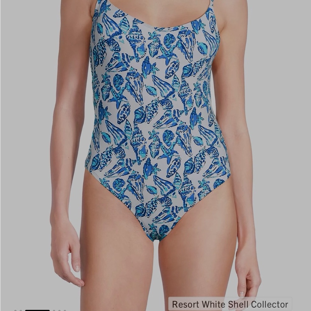 Blue and White Butterfly One-Piece Swimsuit
